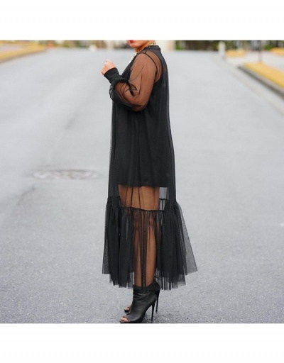 Replica  Fashion See Through Lantern Sleeve Two Piece Dress Set Long Sleeve Crew Neck #797006 $49.73 USD for Wholesale