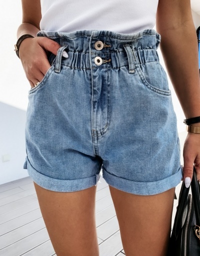 Street Style Solid Color High Waist Denim Short Pants  #797014 $21.25 USD, Wholesale Fashion Jeans