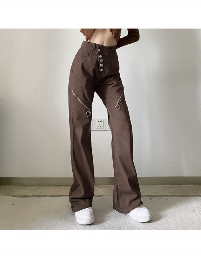  Street Fashion Pure Color Pants With Zippers #797030 $37.96 USD, Wholesale Fashion Jeans