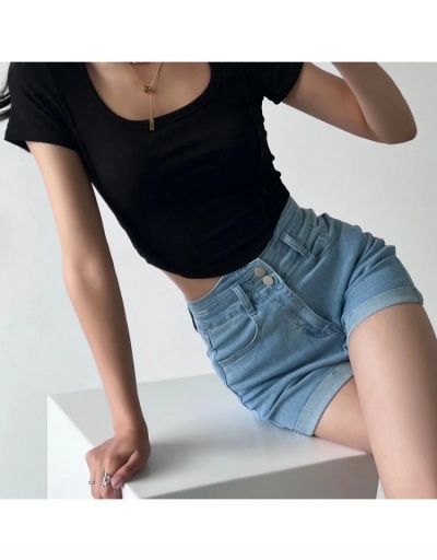 Replica Simple Fashion Solid Color Denim Short Pants  #797031 $36.40 USD for Wholesale