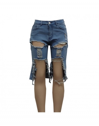 Replica  Women's Tassels Ripped Denim Shorts #797033 $30.35 USD for Wholesale