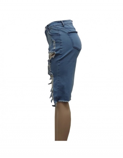 Replica  Women's Tassels Ripped Denim Shorts #797033 $30.35 USD for Wholesale