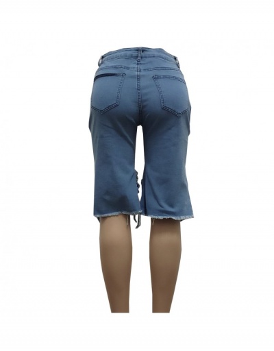 Replica  Women's Tassels Ripped Denim Shorts #797033 $30.35 USD for Wholesale