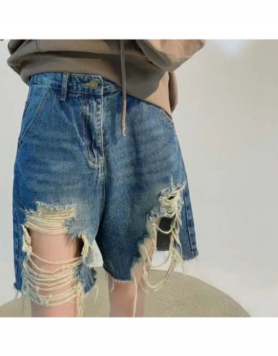  Retro Beggar Ripped Loose Denim Shorts  #797037 $19.43 USD, Wholesale Fashion Jeans