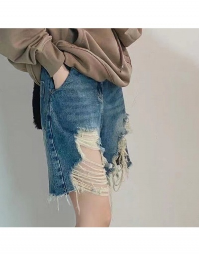 Replica  Retro Beggar Ripped Loose Denim Shorts  #797037 $19.43 USD for Wholesale