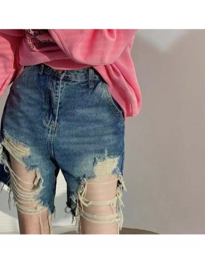 Replica  Retro Beggar Ripped Loose Denim Shorts  #797037 $19.43 USD for Wholesale