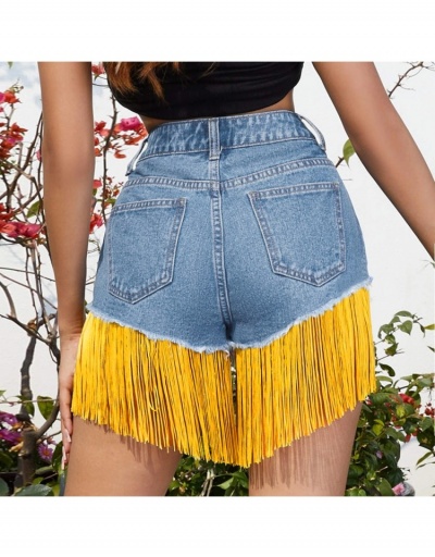 Replica Euro Style Color Block Tassels Short Women Pants  #797047 $21.63 USD for Wholesale