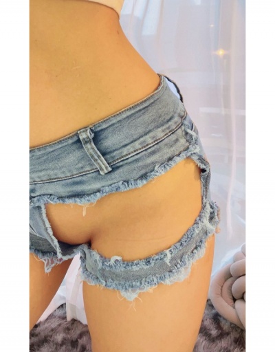 Replica Sexy Women Hollow Out Denim Short Pants  #797054 $22.23 USD for Wholesale