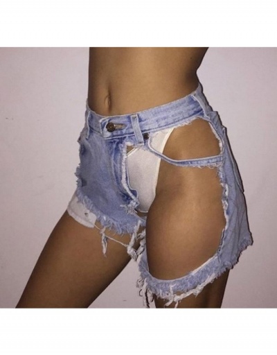 Sexy Hollow Out  Straight Denim Shorts For Women #797058 $18.79 USD, Wholesale Fashion Jeans