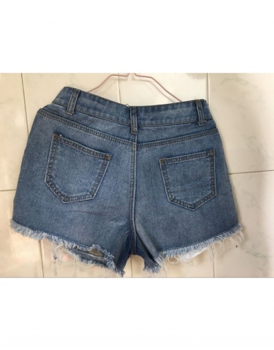 Replica Sexy Hollow Out  Straight Denim Shorts For Women #797058 $18.79 USD for Wholesale