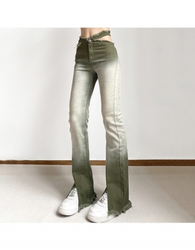 Replica  Tie Dyed Straight Leg Split Hem Jeans #797059 $33.89 USD for Wholesale