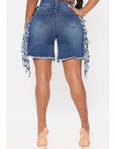 Replica  Summer Fashion Tassels  Denim Hole Short Pants  #797061 $21.97 USD for Wholesale