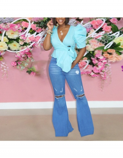 Replica  Fashion Women Hollow Out Denim Casual Long Pants  #797064 $31.40 USD for Wholesale