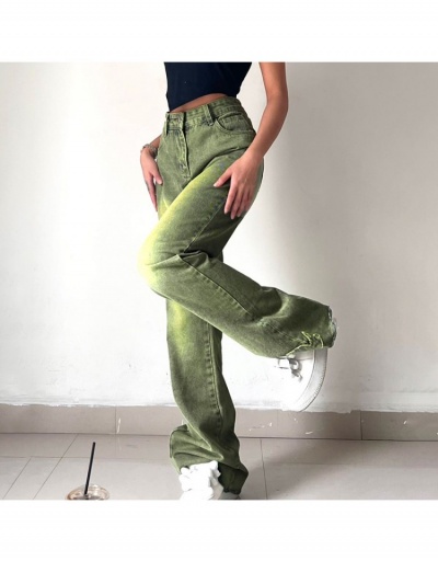 Replica  Casual Fashion High Waist Gradient Color Women Jeans  #797065 $29.75 USD for Wholesale