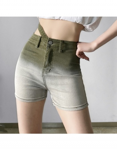 Replica  Gradient Color Hollowed Out Denim Shorts #797069 $26.04 USD for Wholesale