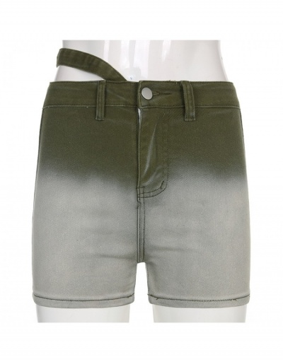 Replica  Gradient Color Hollowed Out Denim Shorts #797069 $26.04 USD for Wholesale