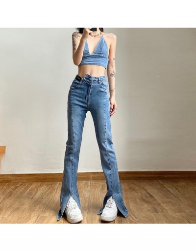  Casual Fashion Solid Color Slim High Waist Street Jeans #797079 $36.78 USD, Wholesale Fashion Jeans