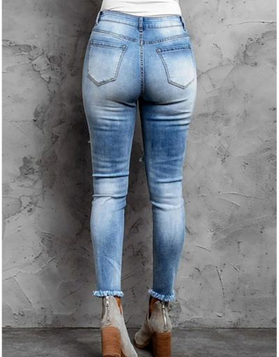 Replica American Flag Ripped High Waisted Pencil Jeans #797080 $45.97 USD for Wholesale