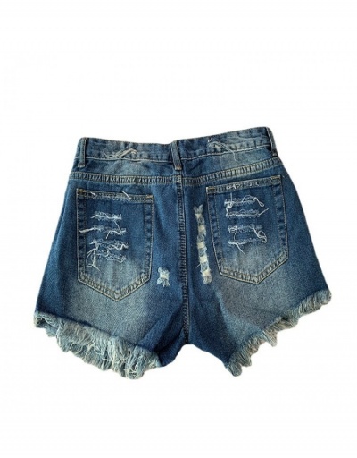 Replica American Flag Straight Denim Shorts For Women #797082 $32.76 USD for Wholesale