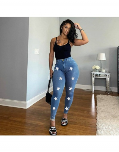  Five-pointed Star Slimming Denim Pencil Jeans For Women #797093 $31.53 USD, Wholesale Fashion Jeans