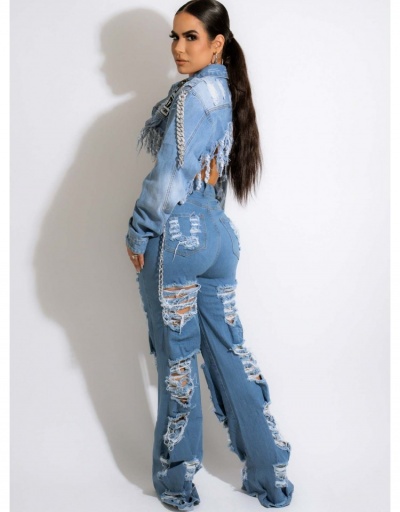 Replica  Versatile Fashion Ripped Jeans For Women #797094 $35.67 USD for Wholesale