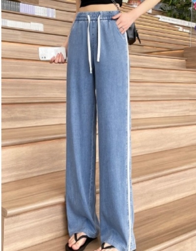 Casual Women's Drawstring Denim Pants #797096 $43.31 USD, Wholesale Fashion Jeans