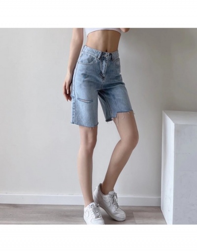 Leisure Pure Color Denim Raged Hem Women's Jean #797105 $35.75 USD, Wholesale Fashion Jeans