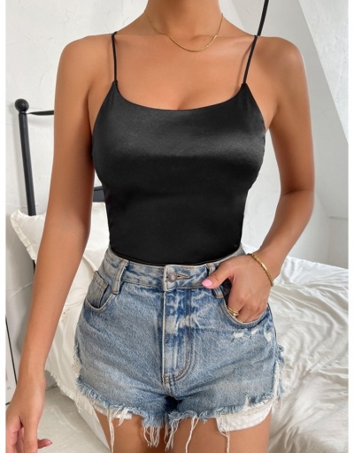 Replica Summer Black Backless Sleeveless Spaghetti Straps Bodysuits Sleeveless U Neck #797132 $12.85 USD for Wholesale