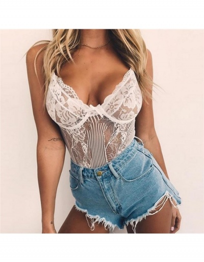  Summer Sexy V Nrck Lace Women's Jumpsuit Sleeveless V Neck #797138 $14.10 USD, Wholesale Fashion Bodysuits