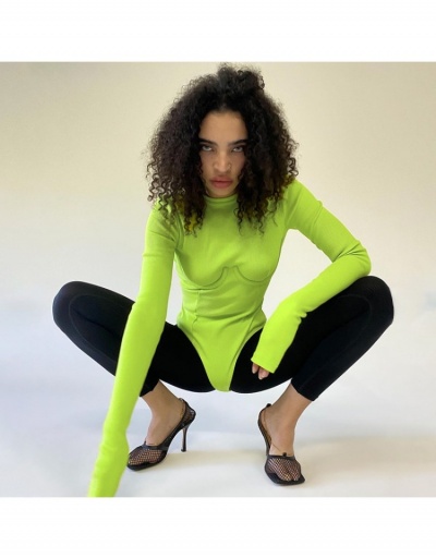 Replica  Round Neck Pure Color Long Sleeve Women's Jumpsuit Long Sleeve Crew Neck #797141 $20.52 USD for Wholesale