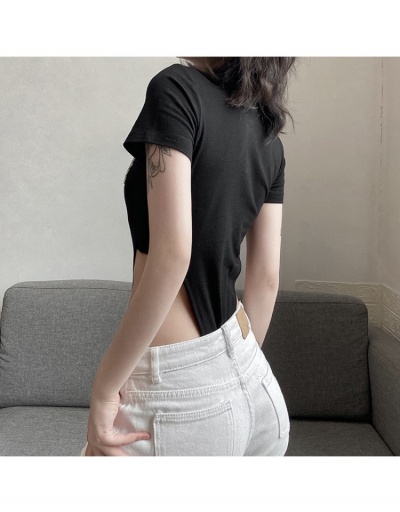 Replica Fashion Letter Round Neck Short Sleeve Bodysuit Short Sleeve Crew Neck #797188 $18.38 USD for Wholesale