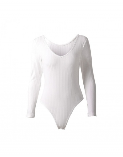 Replica  Sexy U-Neck Long Sleeve Women's Bodysuits Long Sleeve U Neck #797192 $18.20 USD for Wholesale