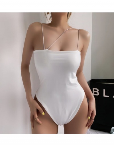 Replica Sexy Solid Color Backless Spaghetti Straps Bodysuits Sleeveless #797196 $24.89 USD for Wholesale