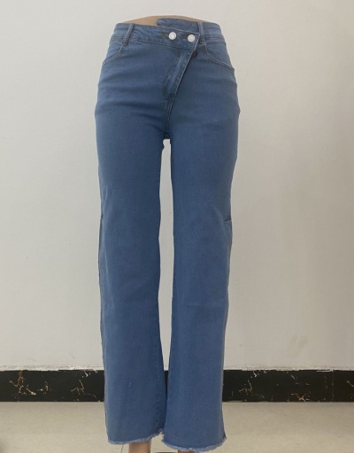 Replica Fashion Solid Color Slit Jeans For Women #797210 $30.94 USD for Wholesale