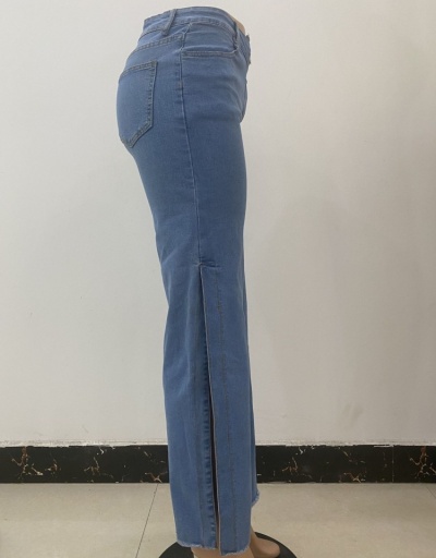 Replica Fashion Solid Color Slit Jeans For Women #797210 $30.94 USD for Wholesale