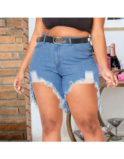 Replica  Fashion Raged Hem Ripped Denim Shorts #797213 $17.45 USD for Wholesale