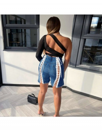 Replica Causal Raged Hem Denim Short For Women #797214 $26.04 USD for Wholesale