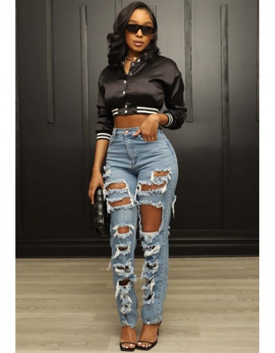 Fashion Design Hollow Out Zipper Up Denim  #797217 $35.81 USD, Wholesale Fashion Jeans