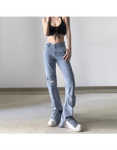 Replica Women Fashion High Rise Straight Long Jeans  #797219 $34.32 USD for Wholesale