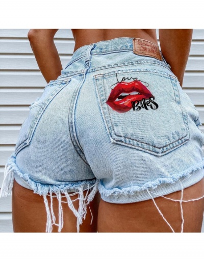 Replica  Summer Fashion Printed Denim Shorts For Women #797222 $25.14 USD for Wholesale