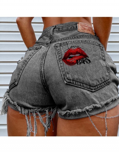 Replica  Summer Fashion Printed Denim Shorts For Women #797222 $25.14 USD for Wholesale