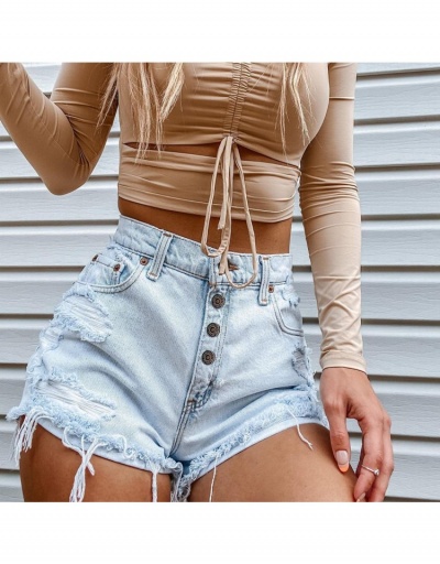 Replica  Fashion Street Ripped Printing Denim Shorts #797223 $26.07 USD for Wholesale