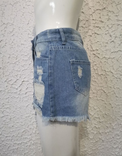 Replica Women Fashion Denim Ripped Short Jeans  #797224 $19.73 USD for Wholesale