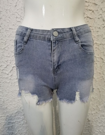 Replica Women Denim Ripped Short Jeans  #797225 $21.97 USD for Wholesale