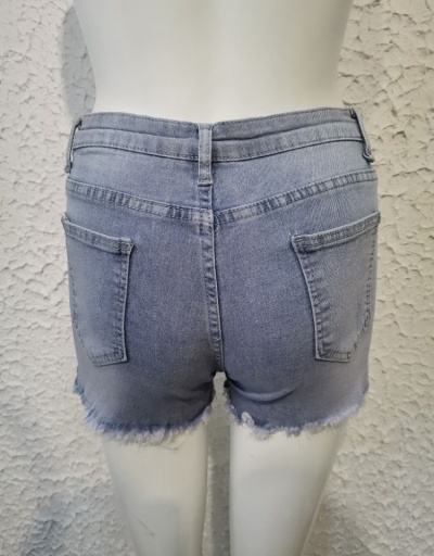 Replica Women Denim Ripped Short Jeans  #797225 $21.97 USD for Wholesale