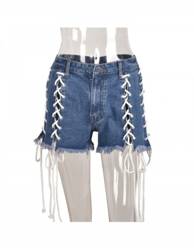 Replica  Summer New Style Sexy Lace Up Bandage Denim Shorts #797250 $31.50 USD for Wholesale