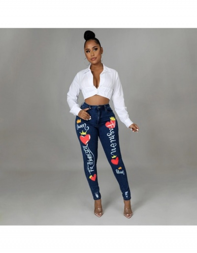 Replica  Summer Fashion Printing Women's Jeans #797256 $42.12 USD for Wholesale