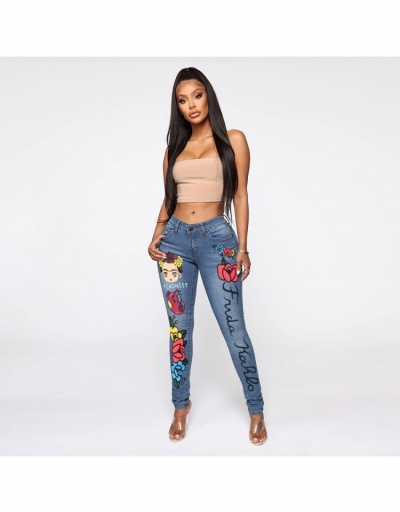  Fashion Graphic Print Skinny Jeans #797258 $40.10 USD, Wholesale Fashion Jeans