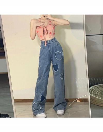 Replica  New Heart Raged Hem Women's Waist Denim Pants #797262 $38.25 USD for Wholesale