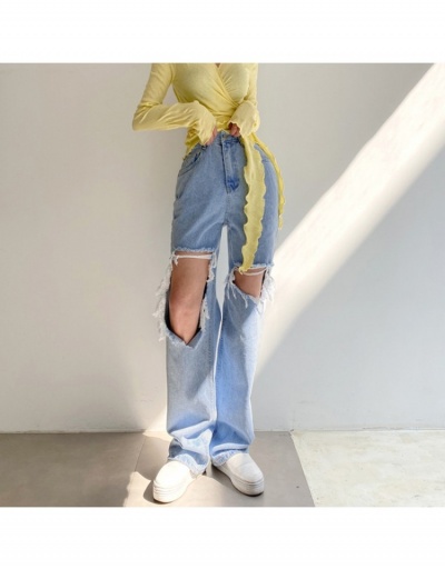 Replica  Summer Ripped Denim Casual Women's Pants #797265 $25.40 USD for Wholesale